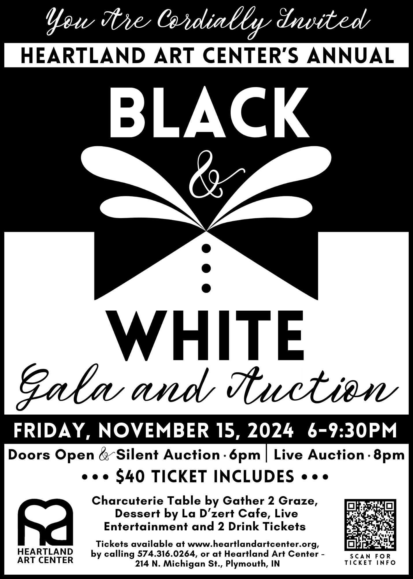 black and white gala and auction